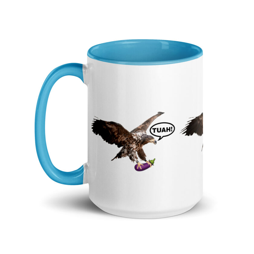 HAWK TUAH! Mug with Color Inside - Image 30