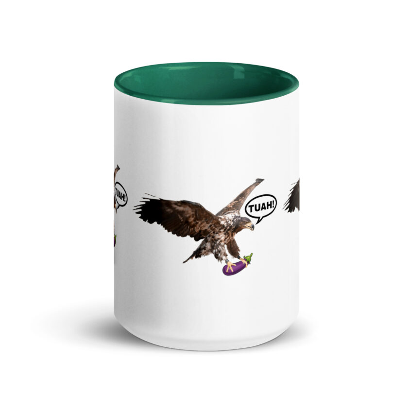HAWK TUAH! Mug with Color Inside - Image 21