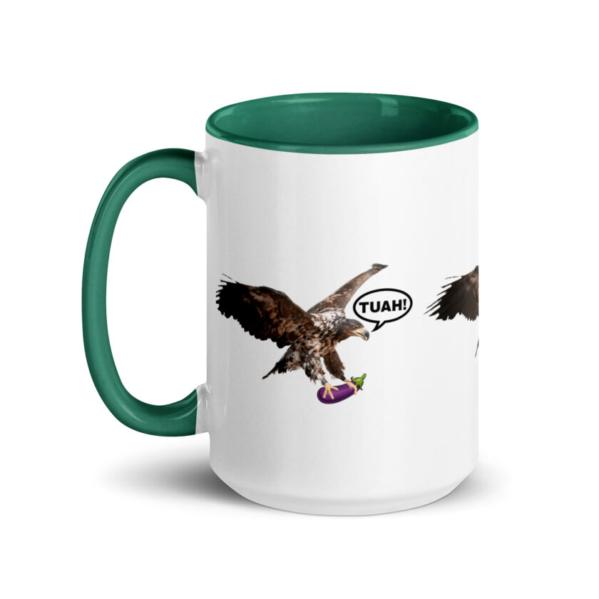 HAWK TUAH! Mug with Color Inside - Image 22