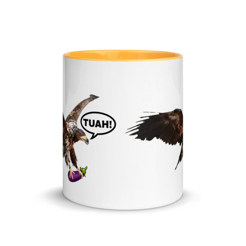 HAWK TUAH! Mug with Color Inside - Image 35
