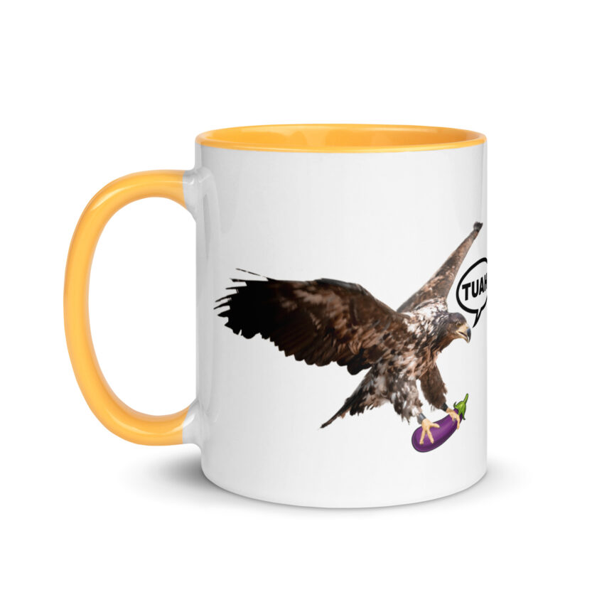 HAWK TUAH! Mug with Color Inside - Image 36