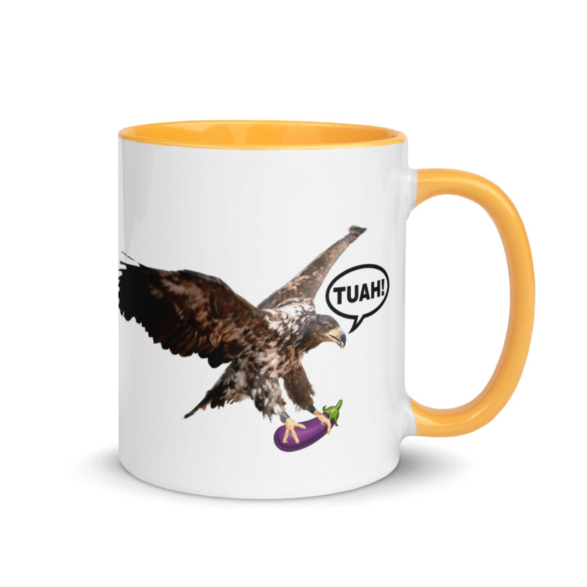 HAWK TUAH! Mug with Color Inside - Image 34