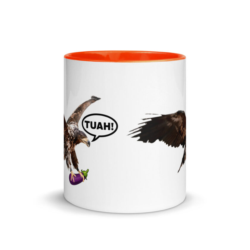 HAWK TUAH! Mug with Color Inside - Image 24