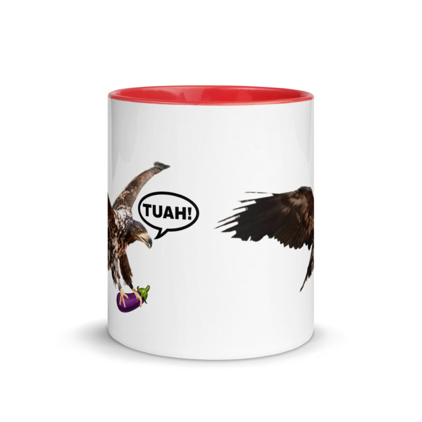HAWK TUAH! Mug with Color Inside - Image 12