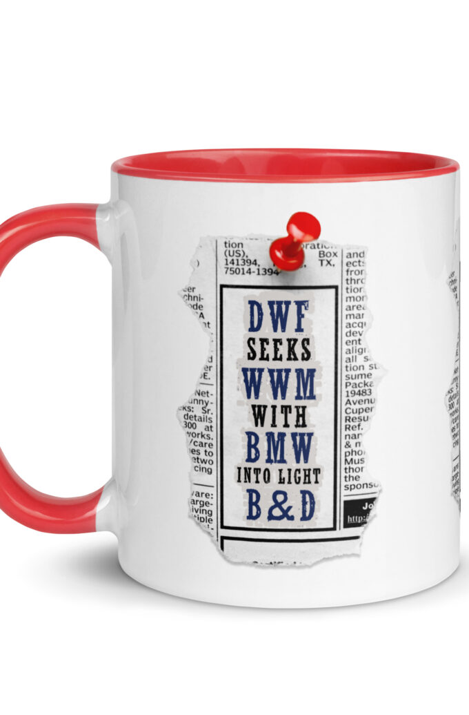 DWF seeks WWM with BMW into light B&D -Mrs. Doubtfire