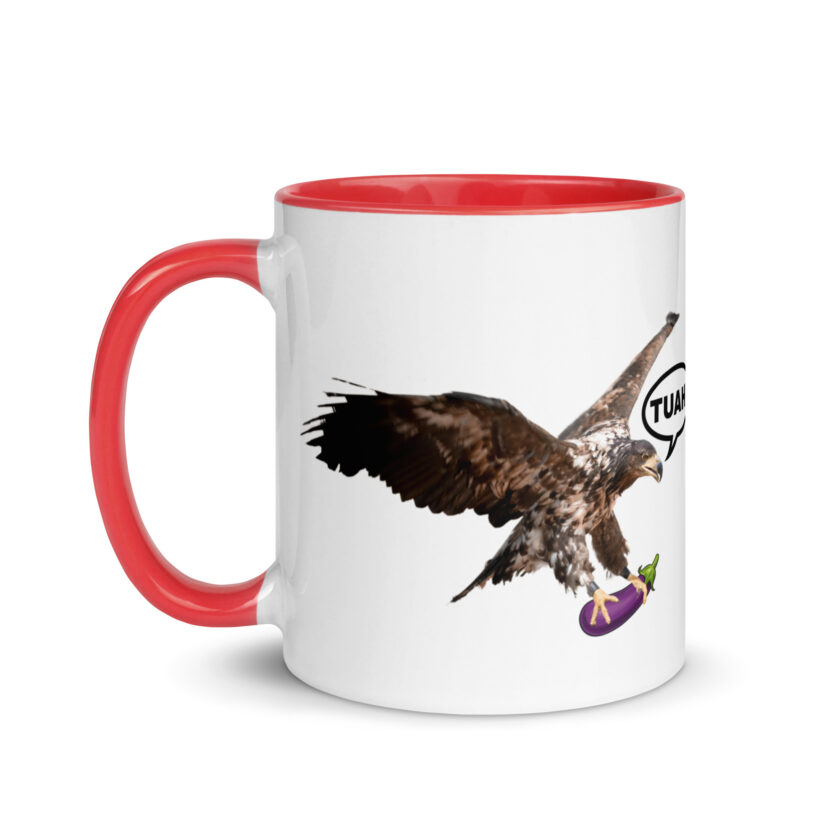 HAWK TUAH! Mug with Color Inside - Image 13