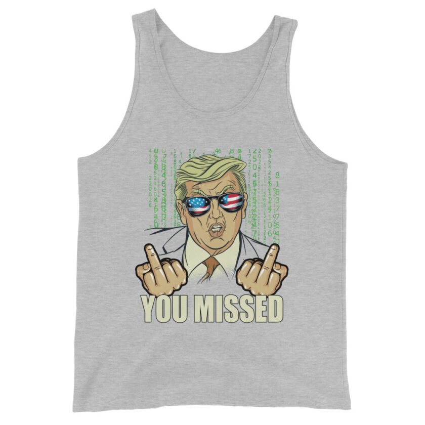 You Missed! Trump Funny Men's Tank Top - Image 8