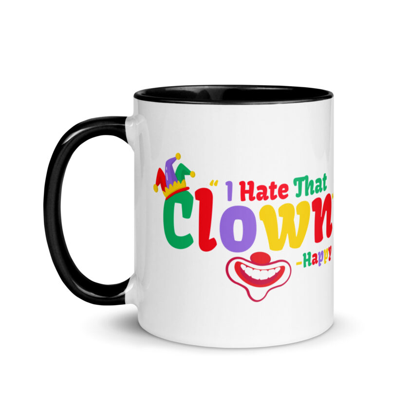 I hate that clown! -Happy, Happy Gilmore Mug with Color Inside - Image 4
