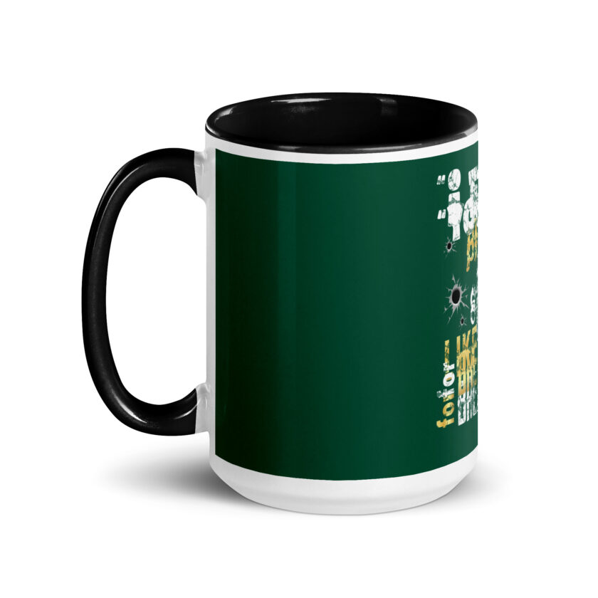 I eat pieces of shit like you for breakfast! -Shooter, Happy Gilmore Mug with Color Inside - Image 7