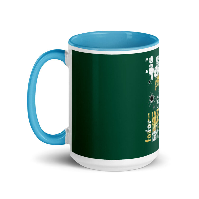 I eat pieces of shit like you for breakfast! -Shooter, Happy Gilmore Mug with Color Inside - Image 30