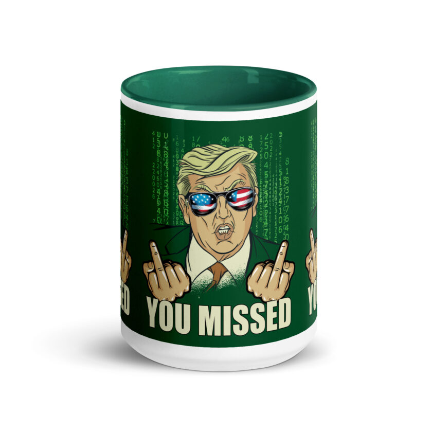 You Missed! Trump Funny Mug with Color Inside - Image 20