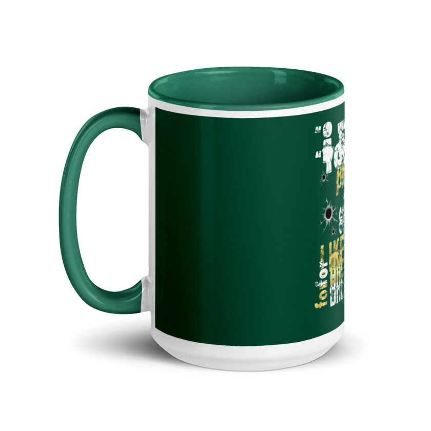 I eat pieces of shit like you for breakfast! -Shooter, Happy Gilmore Mug with Color Inside - Image 21