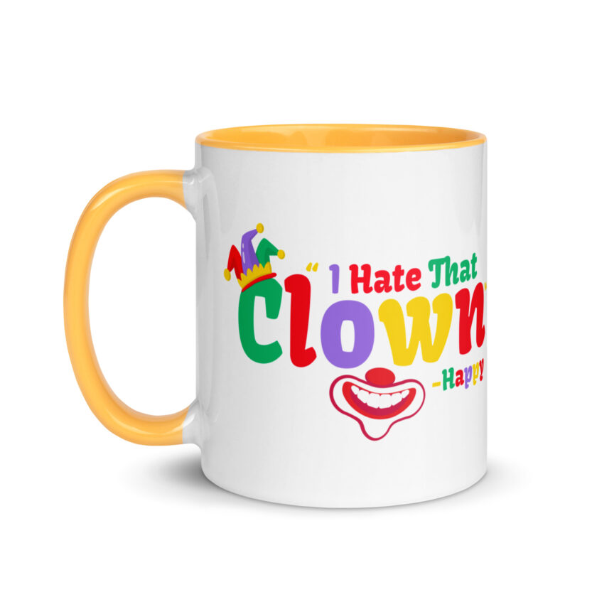 I hate that clown! -Happy, Happy Gilmore Mug with Color Inside - Image 36