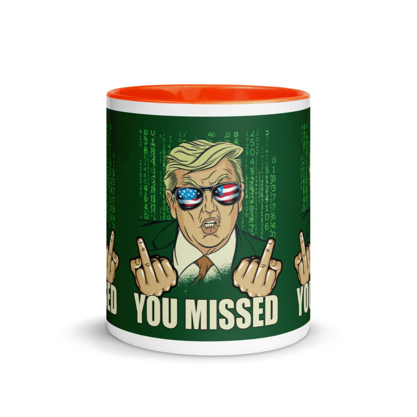 You Missed! Trump Funny Mug with Color Inside - Image 23
