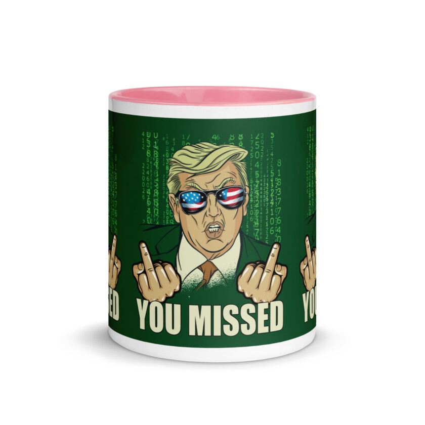 You Missed! Trump Funny Mug with Color Inside - Image 32