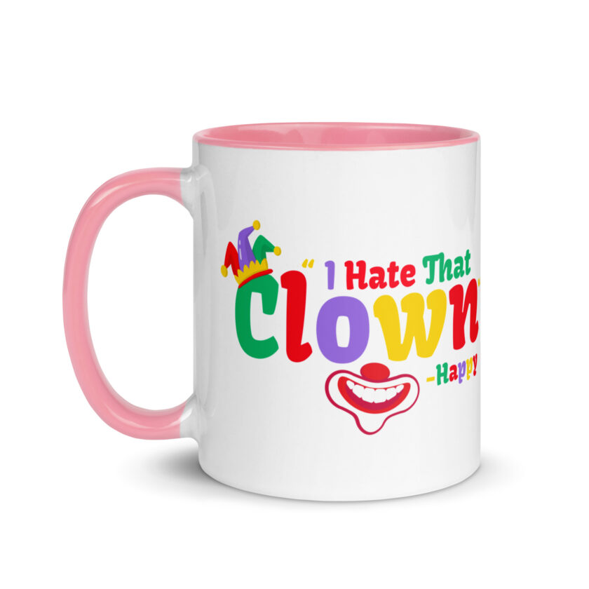 I hate that clown! -Happy, Happy Gilmore Mug with Color Inside - Image 33