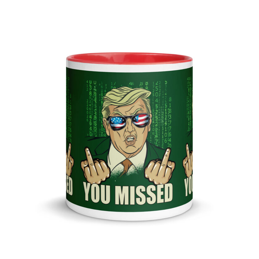 You Missed! Trump Funny Mug with Color Inside - Image 12