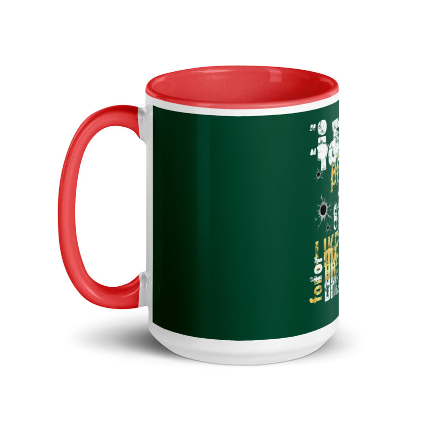 I eat pieces of shit like you for breakfast! -Shooter, Happy Gilmore Mug with Color Inside - Image 16